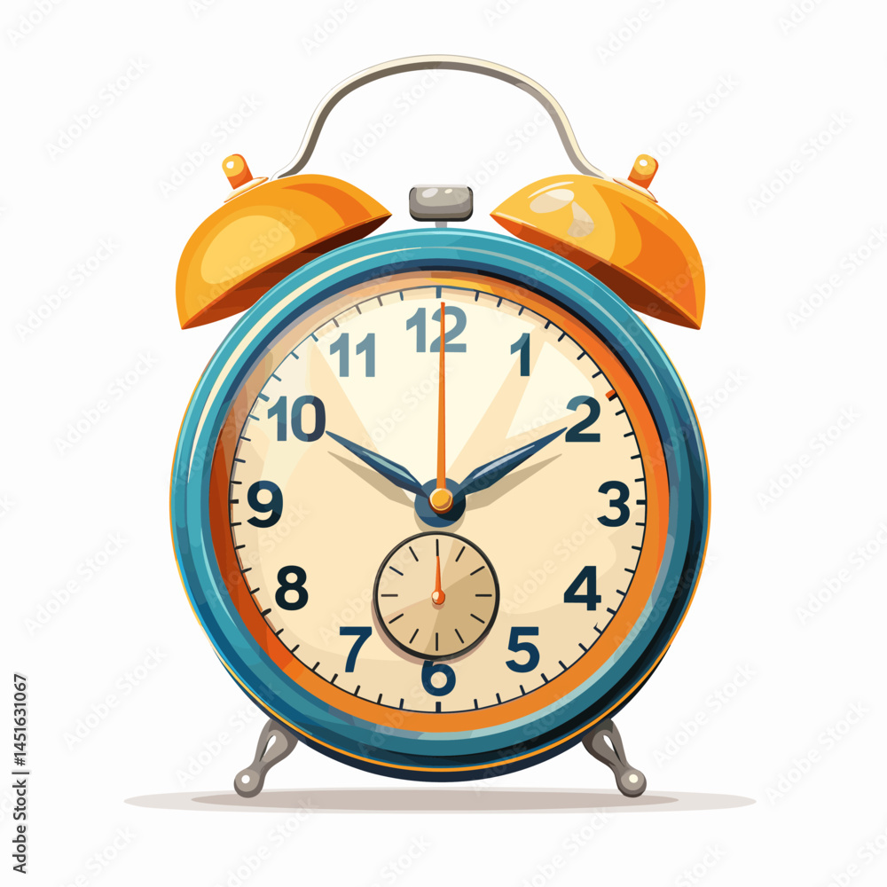 Poster alarm clock icon. flat illustration of alarm clock vector icon for web design