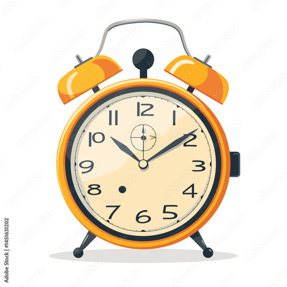 Poster alarm clock icon. flat illustration of alarm clock vector icon for web design.
