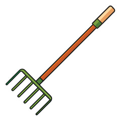 garden rake vector