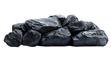 Obraz premium Dark Grey Rocks Pile Isolated Background