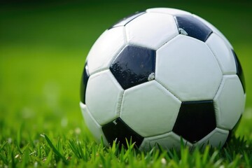 Naklejka premium Close-up of pristine white football, laces visible , play, rugby, bright
