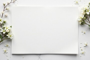 Fototapeta premium Crisp, unblemished white surface ideal for product display, photography, empty
