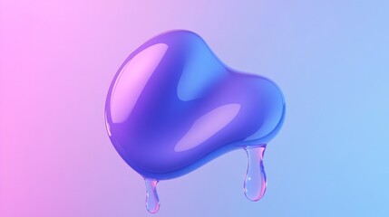 Abstract dripping blob in vibrant colors