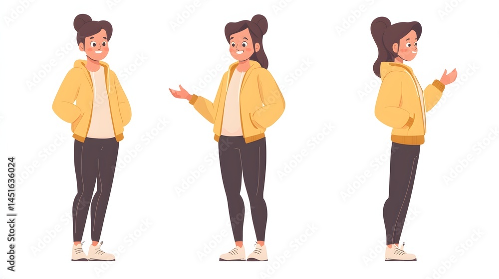 Poster vector flat character showing results on smart wearable during health orientation