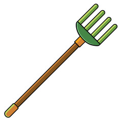 garden rake vector