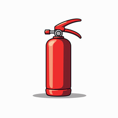 Obraz premium red fire extinguisher with pump emergency safety tool