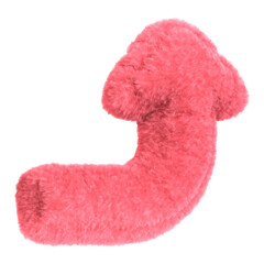 Abstract soft red sculpture