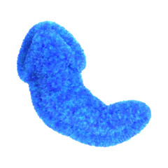 Textured Blue Foam Shape