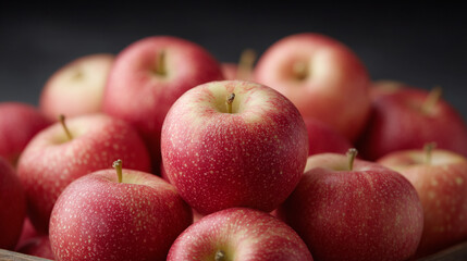 Closeup of a Pile of Fresh Red Apples