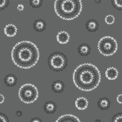 seamless pattern with gears black and white pattern