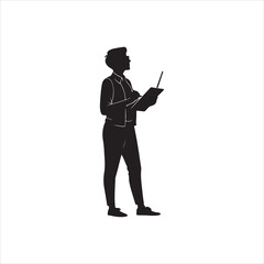 Obraz premium Teacher Silhouette Clipart