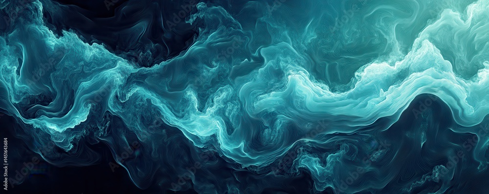 Poster abstract turquoise wave texture background with dynamic motion and energy art liquid pattern design 