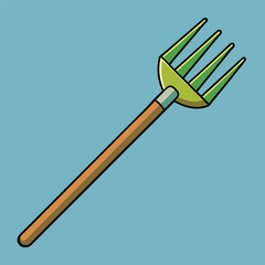 garden rake vector