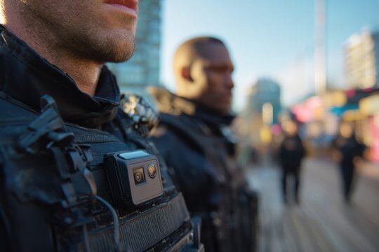 Body Camera Records Boardwalk, People Walk along Public Boardwalk and Pedestrians Stroll in Urban Environment