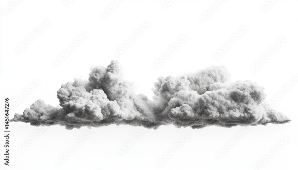 Poster fluffy white clouds against a clear sky creating a dreamy and peaceful atmosphere in a bright day li