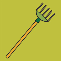 garden rake vector