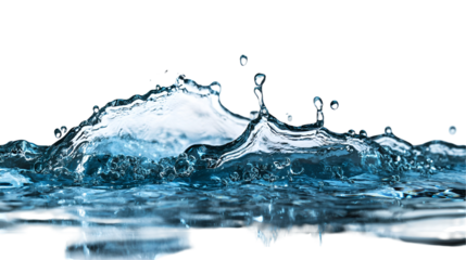 Blue Water Splashing Dynamic Flowing Liquid