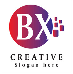 bx Creative Logo Concept New Locking