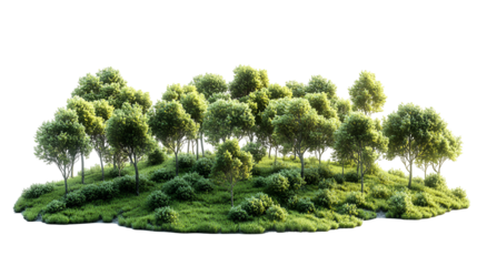 Lush green island forest scene nature trees plants greenery