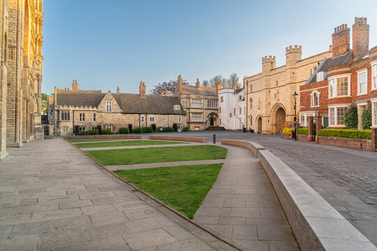 Minster Yard oposite Lincoln Cathedral 
