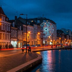 Fototapeta premium night view of stockholm