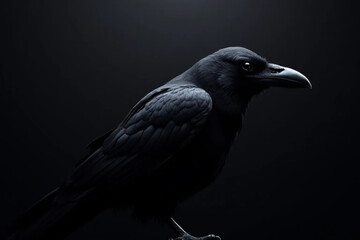 Fototapeta premium raven on a branch