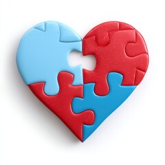 Heart-Shaped Puzzle: Connecting Pieces, Completing the Picture, Symbolically Representing Unity and Togetherness.