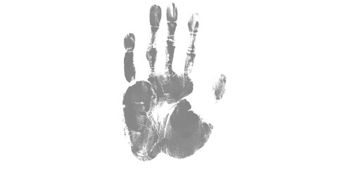 Vector handprint on white background
