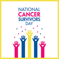 Obraz premium Hope and Support Graphic for National Cancer Survivors Day with Vector Illustration Design 