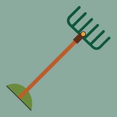 garden rake vector