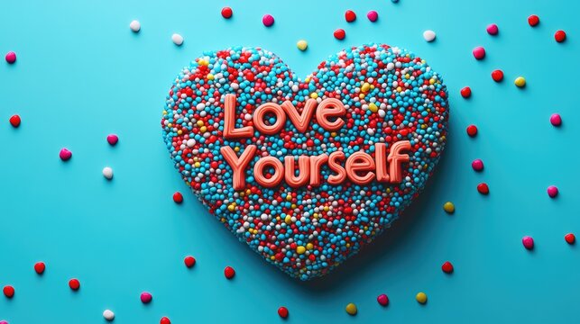 Heart-shaped treat with message