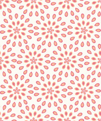 seamless tiles pattern background with red flowers for textiles