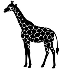 Obraz premium giraffe silhouette vector