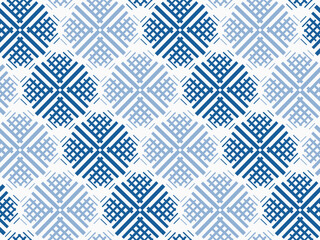 seamless spring blue pattern with geometrical elements used for  for textiles, tiles