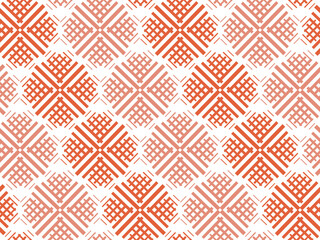 seamless red and orange pattern with geometrical elements used for  for textiles, tiles