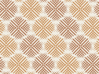 seamless brown pattern with geometrical elements used for  for textiles, tiles