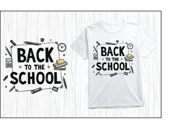 Back School Vibes T-shirt Design Stock Vector 