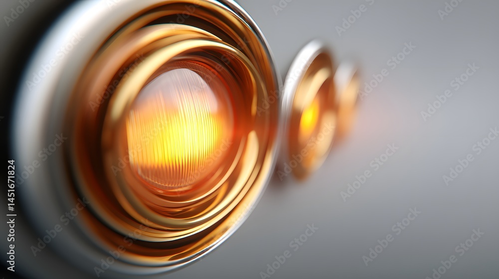 Poster innovative lighting on a digital dashboard with a soft background, emphasizing brand loyalty and rec