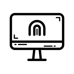 Finger Print Password Lineart
