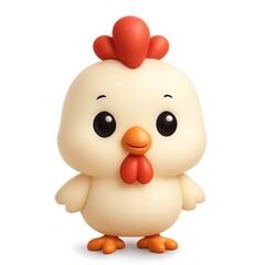 Fototapeta premium Cute 3D Chicken Character Design for Kids and Pets Illustration