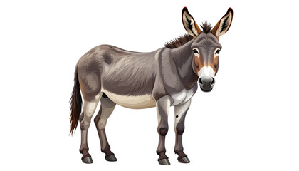 donkey realistic isolated on transparent background