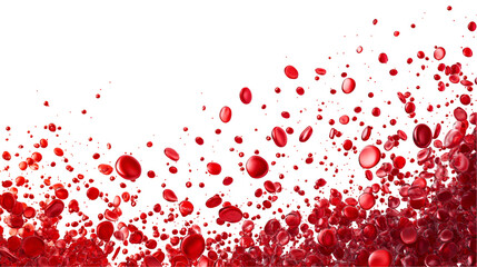 Red Blood Cells Flowing in Dark Background