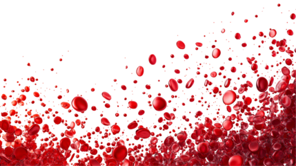 Red Blood Cells Flowing in Dark Background
