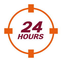 24 Hours Icon Graphic