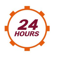 24 Hours Icon Graphic