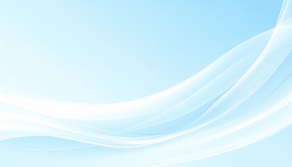 Obraz premium Dynamic abstract waves in soft blue color scheme digital art minimalist style calm environment