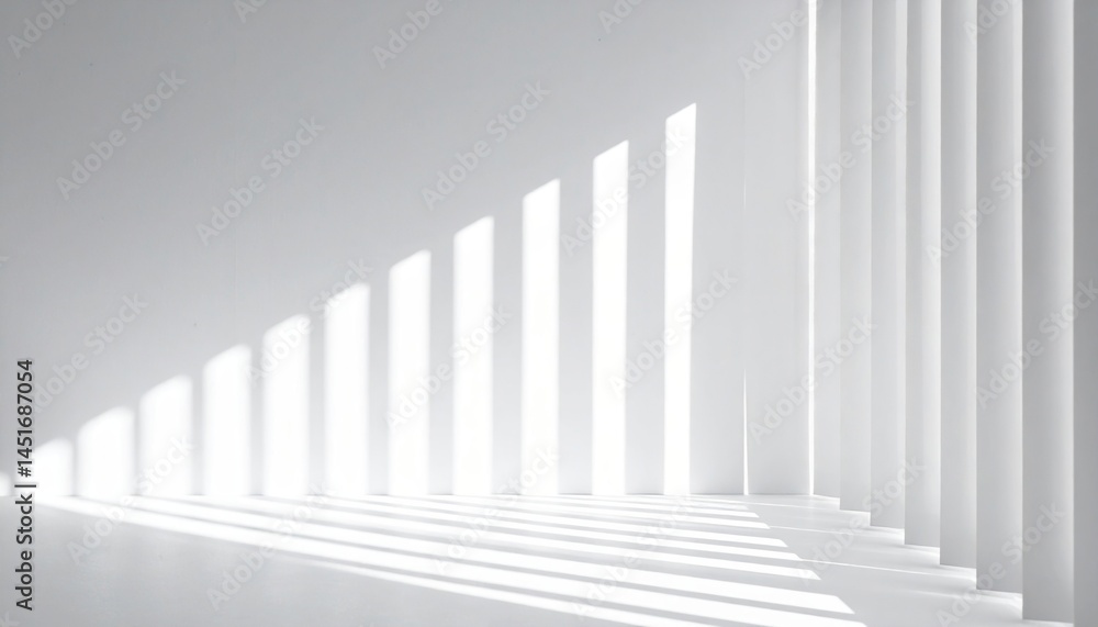 Poster abstract light patterns creating shadows in minimalist architecture indoor space photography modern 