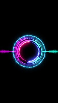 Audio spectrum for music party, vertical 4k footage