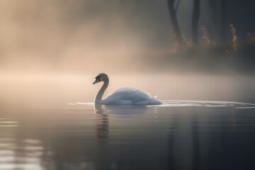 Fototapeta premium swan on the lake