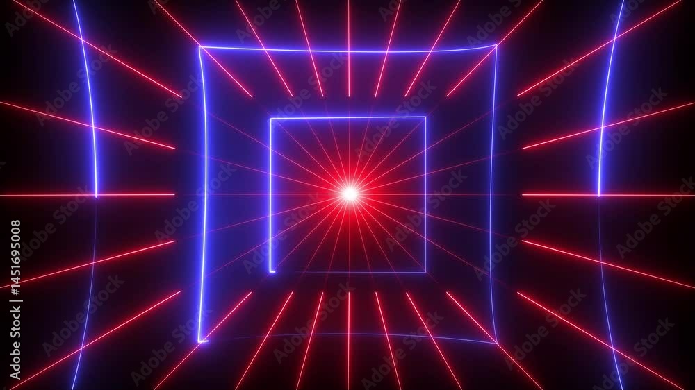 Poster abstract colorful background with neon lights in rainbow . seamless looping animation. 4k footage. f